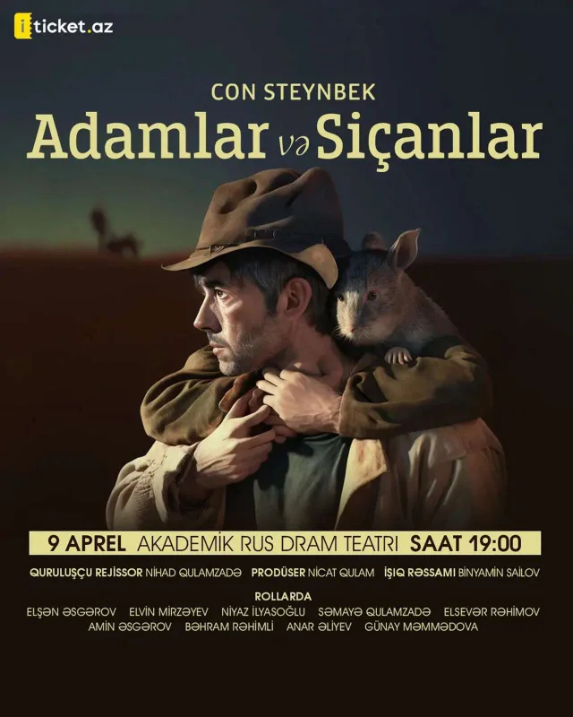 “Adamlar və siçanlar” tamaşası təqdim ediləcək