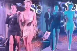 Tünzalə mini libası ilə diqqət mərkəzində