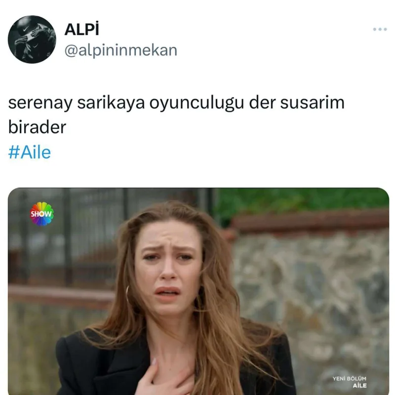 Serenay aktrisalığı ilə gündəm oldu