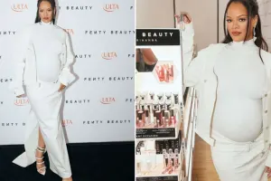 Rihannanın ağ rəngli hamiləlik “look”u