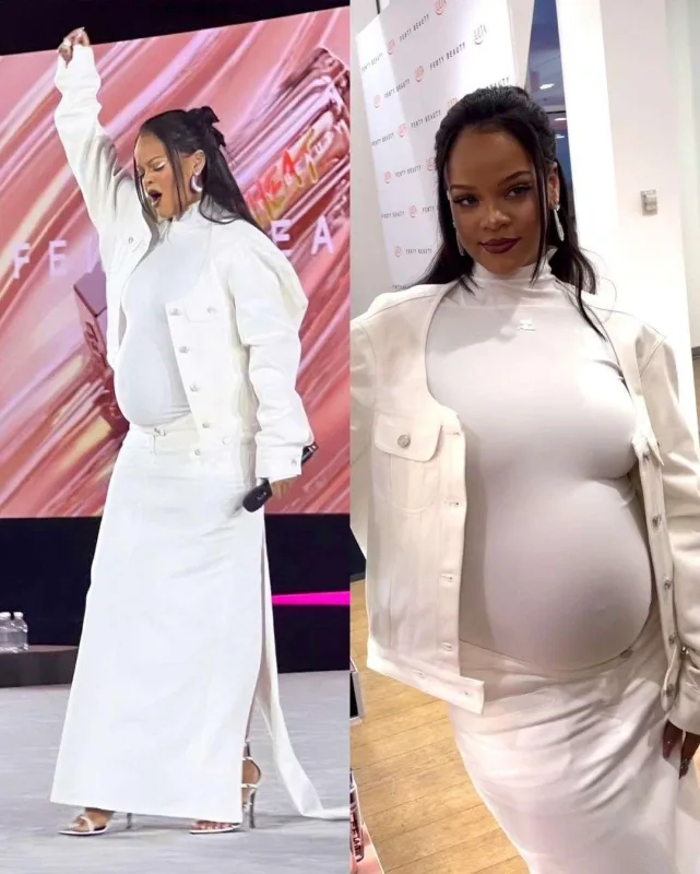 Rihannanın ağ rəngli hamiləlik “look”u