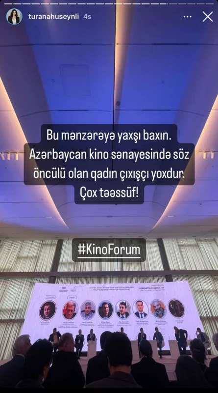 “Azərbaycan kinosunda qadın çıxışçı yoxdur”