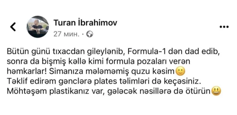 Turandan həmkarlarına tikanlı sözlər…
