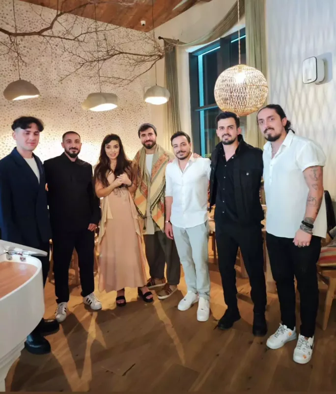 Çingiz Mustafayev Leyla Əliyeva ilə bir arada