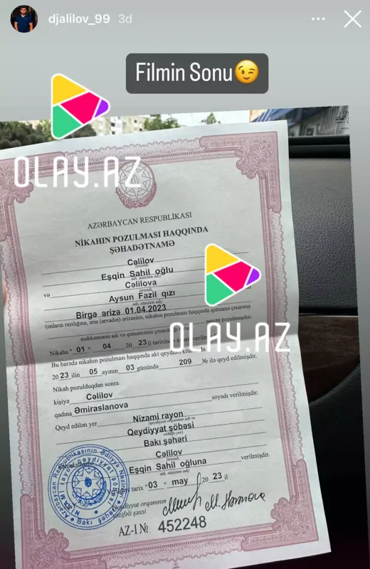 Aysunla Eşqin boşandı