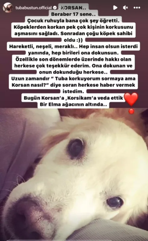 Tuba 17 illik dostunu itirdi