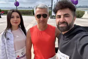 Məşhurlar Bakı marafonunda...