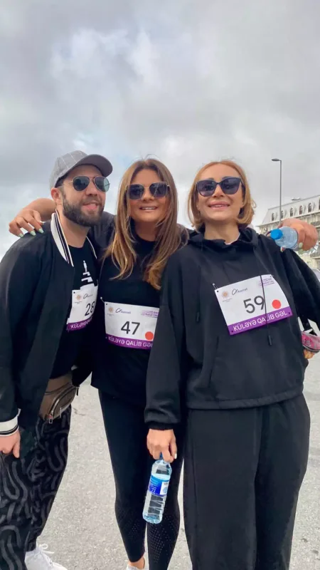 Məşhurlar Bakı marafonunda...