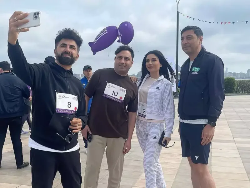 Məşhurlar Bakı marafonunda...