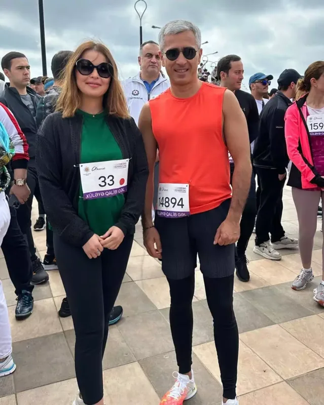 Məşhurlar Bakı marafonunda...