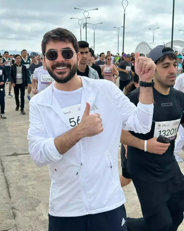 Məşhurlar Bakı marafonunda...