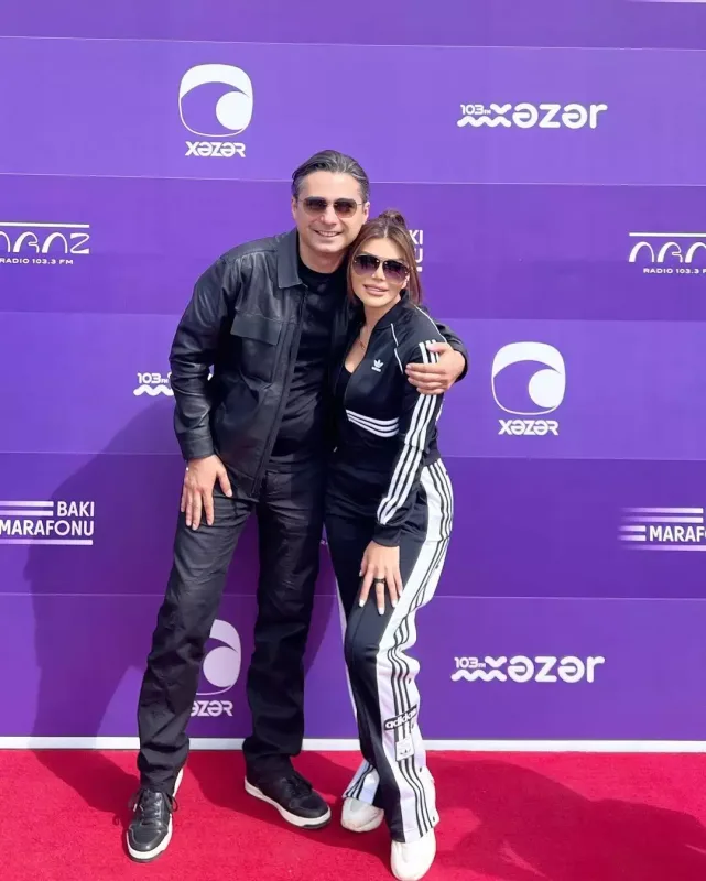 Məşhurlar Bakı marafonunda...