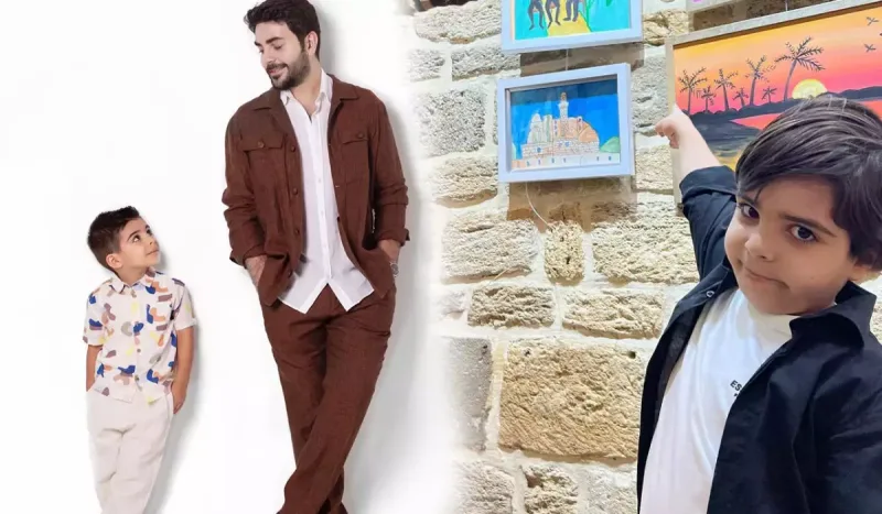 Oğlunun əl işlərini paylaşdı