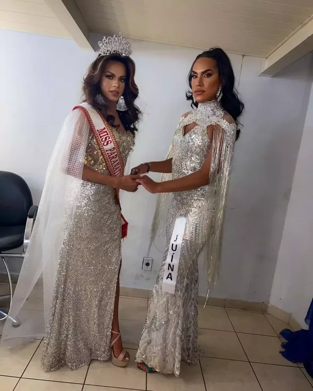 İkinci olan trans gözəlin əri səhnəyə hücum etdi - Video