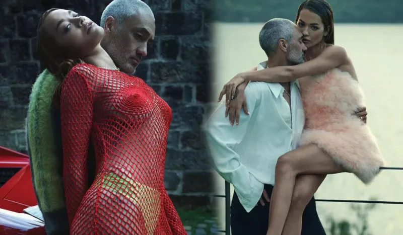 Əri ilə birgə kamera qarşısında...