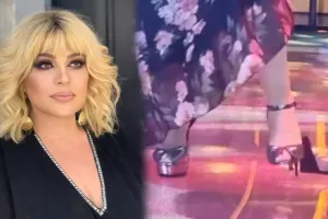 Səhnədə Mətanətin ayaqqabısı qopdu