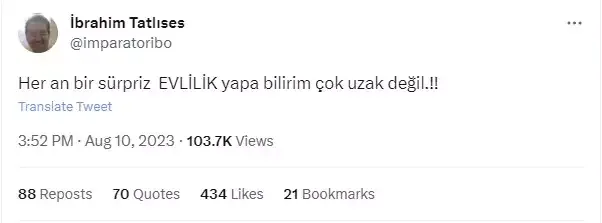 71 yaşında evlənir: "Təklik Allaha məxsusdur"