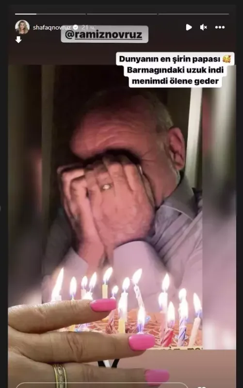 Ramiz Novruzun qızından atası ilə bağlı paylaşım