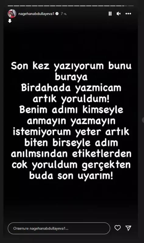 Blogerdən son xəbərdarlıq: " Bitən bir şey ilə..."