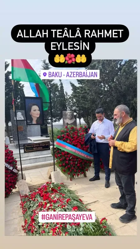 Türkiyəli məşhur Qənirə Paşayevanın məzarını ziyarət etdi