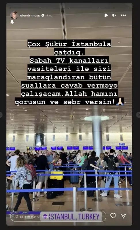 Samirə Əfəndi İsraili tərk etdi