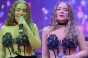 Geyimi ilə diqqət çəkdi