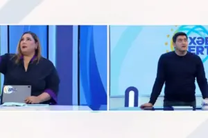 Canlı efirdə zəlzələ anı...