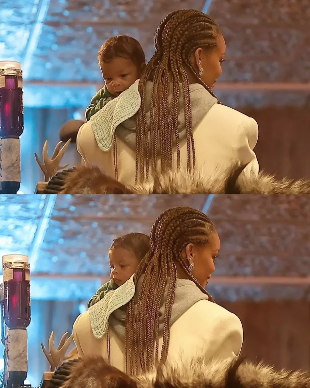 Rihanna oğulları və sevgilisi ilə...