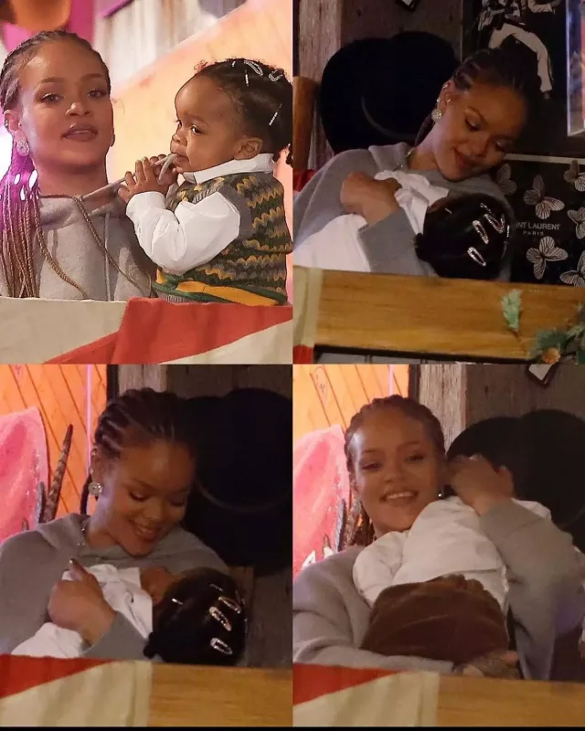 Rihanna oğulları və sevgilisi ilə...