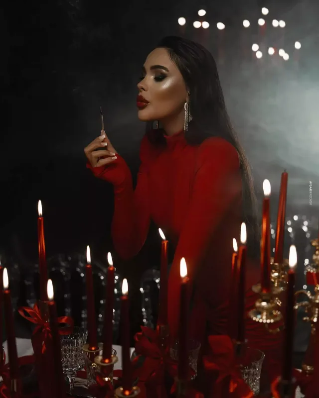 Həmidədən qırmızılı Milad fotoları...