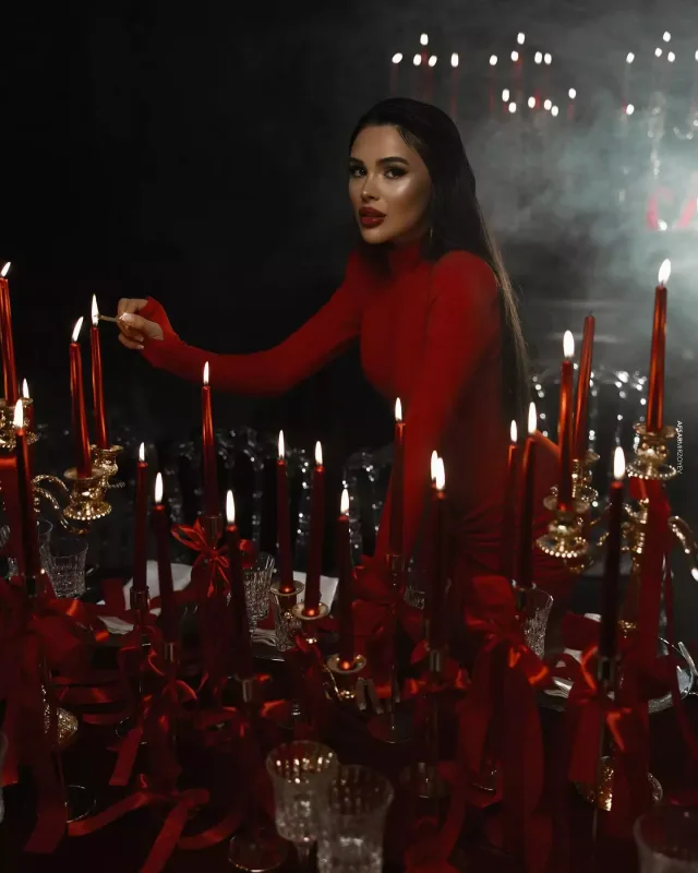 Həmidədən qırmızılı Milad fotoları...