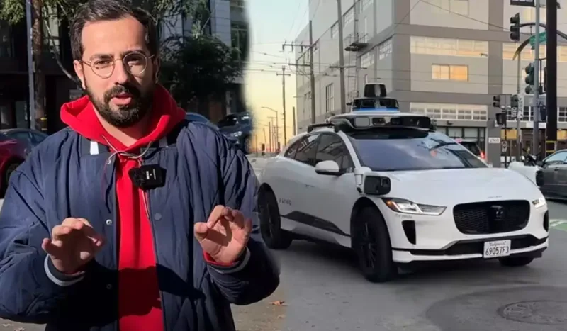 Sürücüsüz taksiyə mindi