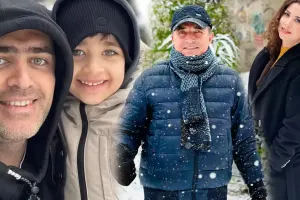 Qarda-boranda məşhurlar...