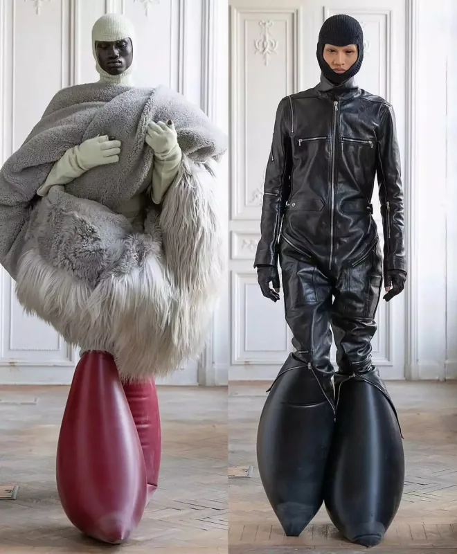 Modelyerin evində qəribə dəfilə...