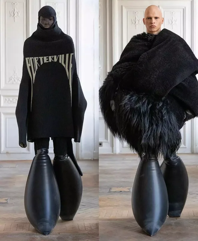 Modelyerin evində qəribə dəfilə...