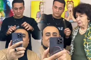 Aktrisanın saç ustası nəvəsini paylaşdı