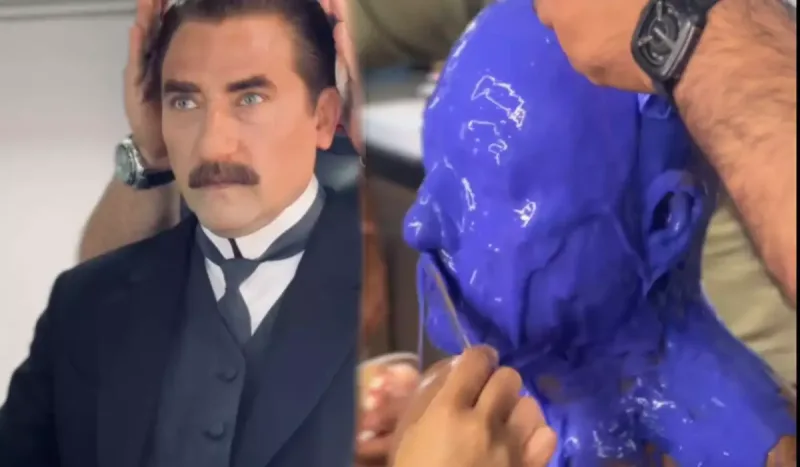 Atatürk “olmaq” üçün belə makiyaj ediblər