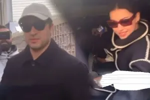 Afranın evindən çıxarkən görüntüləndilər