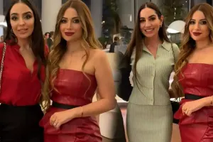 Nigar Arzu və Leyla Əliyeva ilə bir arada