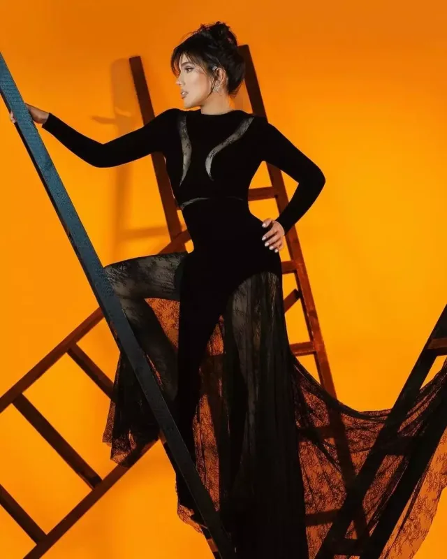 Lalə Məmmədovadan nərdivanda fotolar