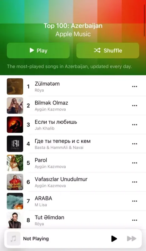 “Zülmətəm” lider oldu!