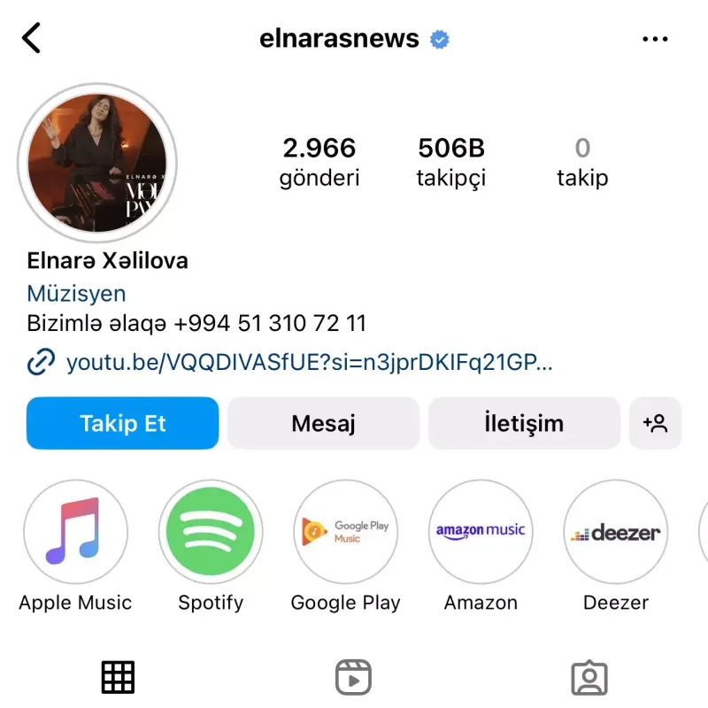 İnstaqramını xəbər səhifəsi etdi - “Prodüser, bəstəkar, pedaqoq….”