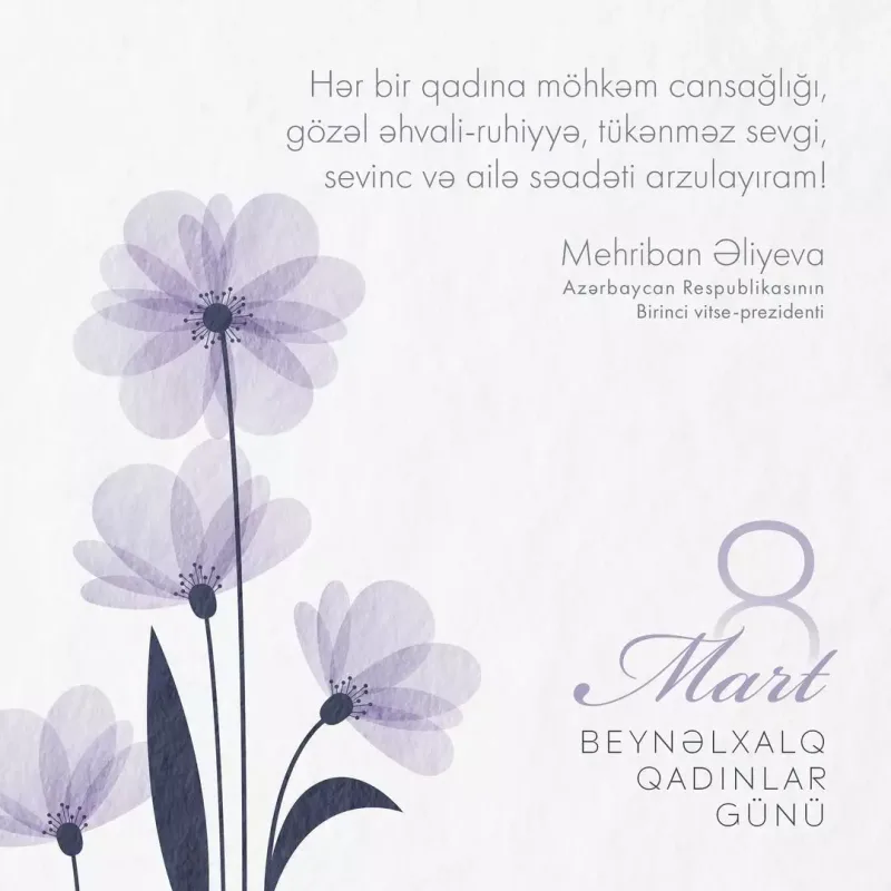 Mehriban Əliyeva xanımları təbrik etdi