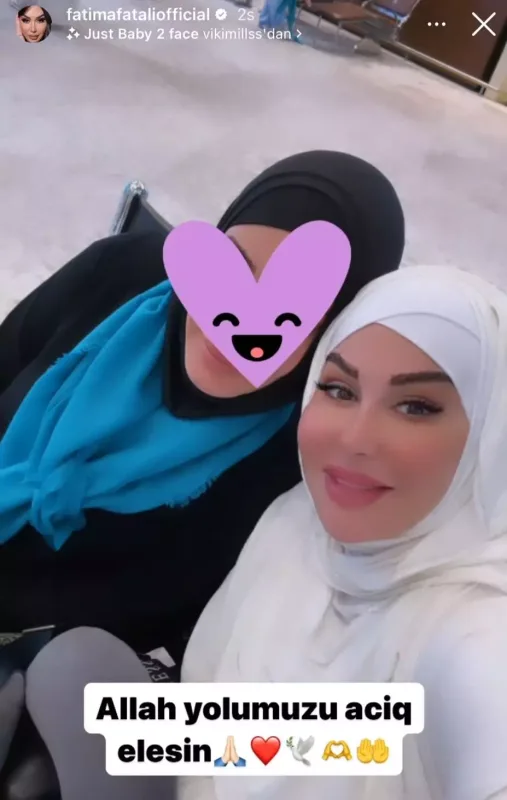 Fatimə qızıyla ziyarətə yollandı