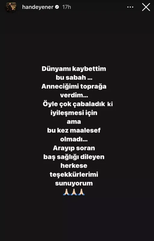 Hande Yenerə ağır itki