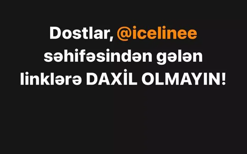 Ayselin səhifəsi oğurlandı