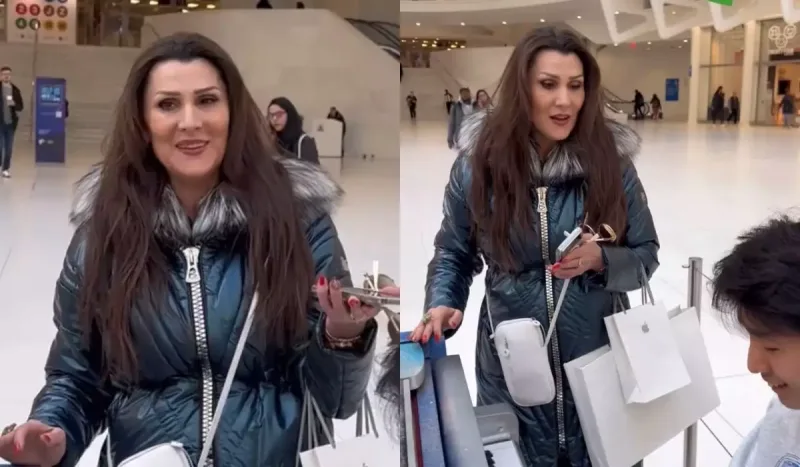 Amerikada alış-veriş mərkəzində oxudu