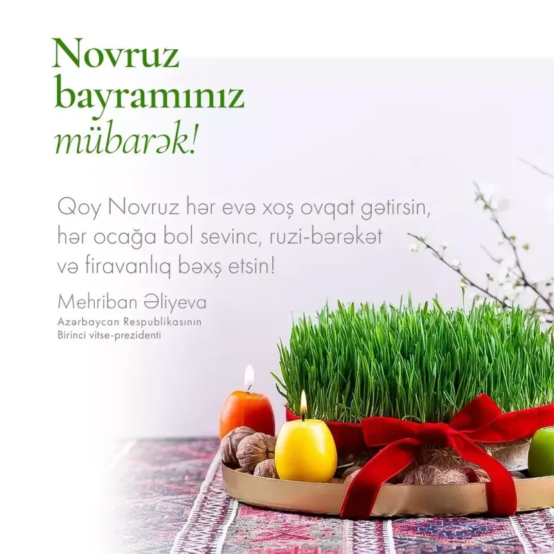 Mehriban Əliyevadan Novruz bayramı ilə bağlı paylaşım