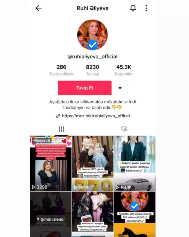 Ruhiyyə Əliyevanın adından dələduzluq!