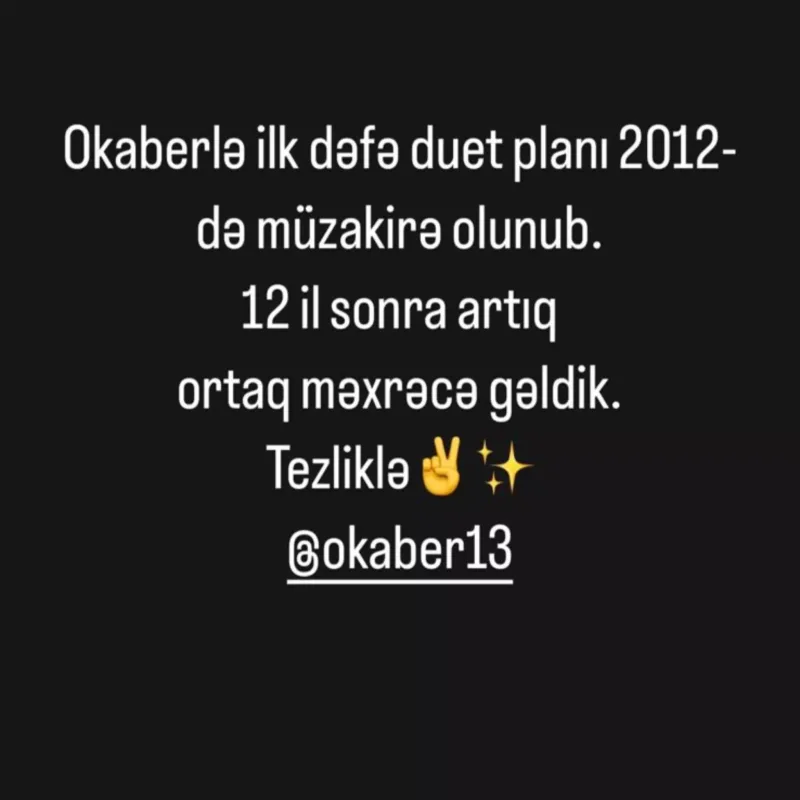 12 il sonra ortaq məxrəcə gəldilər! - Duet oxuyacaqlar